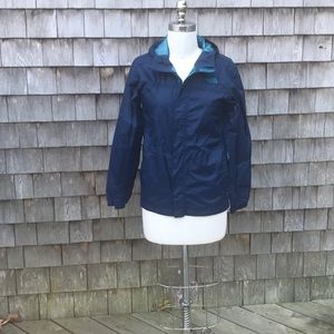North Face Boys’ Navy Blue Hooded Rain Jacket
